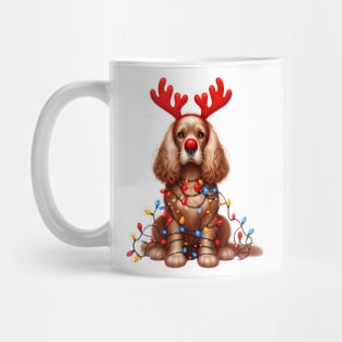 Christmas Red Nose Cocker Spaniel Dog Mug